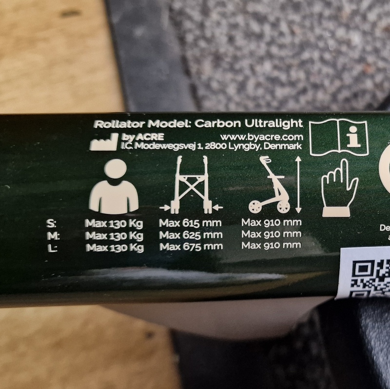 byACRE Carbon Ultralight Rollator (Small) - Image 3