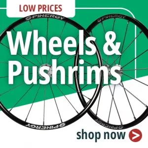 Wheelchair wheels and pushrims department.